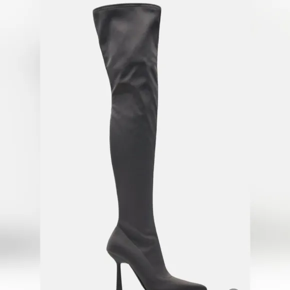 Zara Fabric Over The Knee Heeled Boots