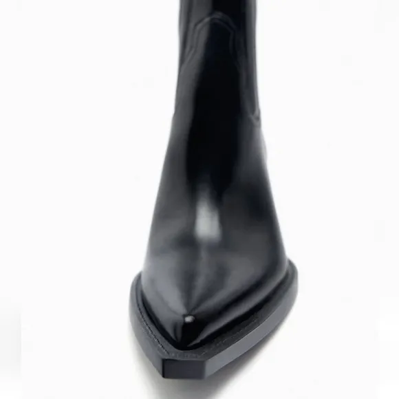 ZARA HEELED COWBOY ANKLE BOOTS bloggers Favorite