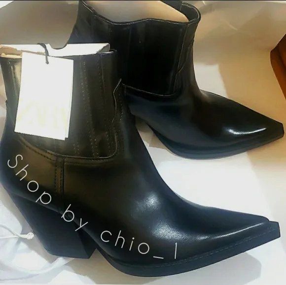 ZARA HEELED COWBOY ANKLE BOOTS bloggers Favorite