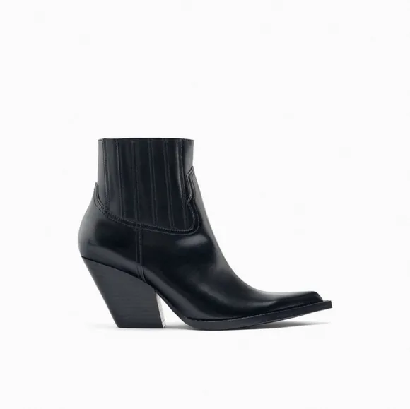 ZARA HEELED COWBOY ANKLE BOOTS bloggers Favorite