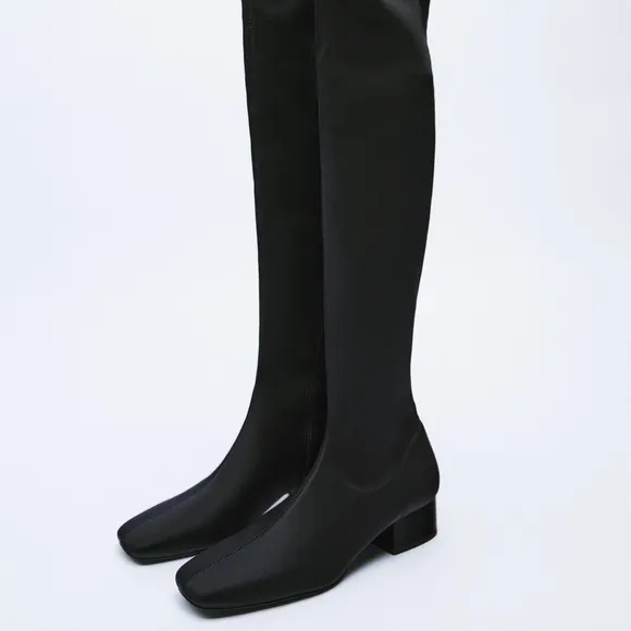 ZARA HEELED OVER THE KNEE BOOTS SZ 9 or EU 40