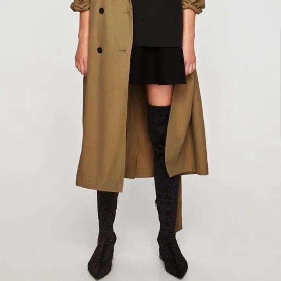 Zara Sparkly Over the Knee Boots