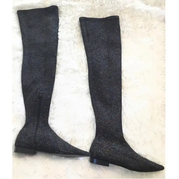 Zara Sparkly Over the Knee Boots