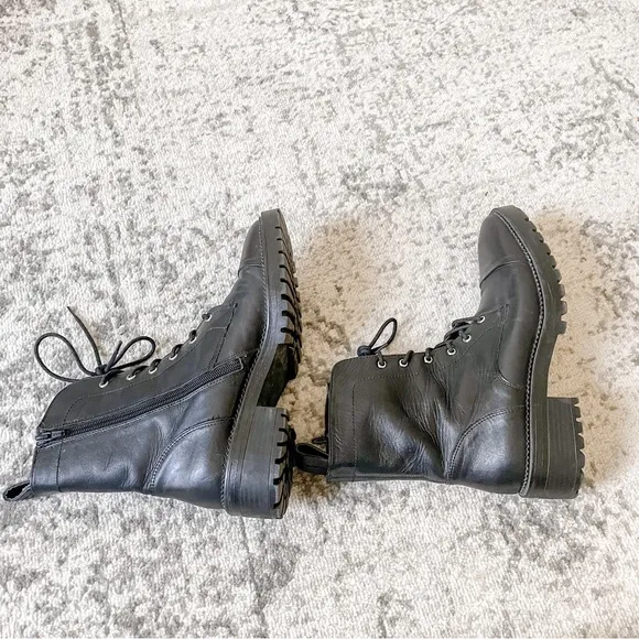 ZARA STUDDED LOW-HEELED LEATHER ANKLE BOOTS