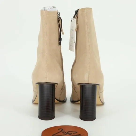 ZARA SUEDE HEELED ANKLE BOOTS