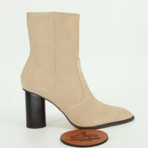 ZARA SUEDE HEELED ANKLE BOOTS
