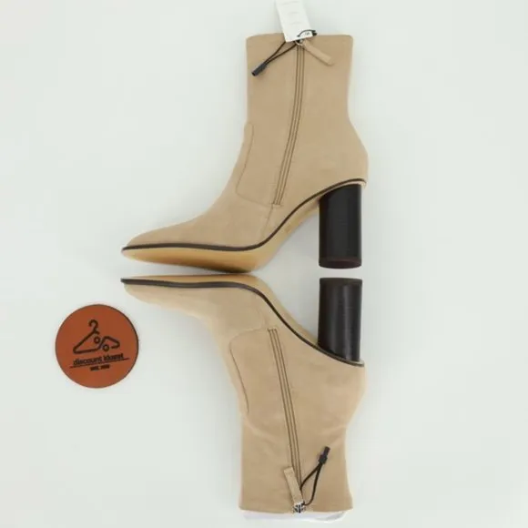 ZARA SUEDE HEELED ANKLE BOOTS