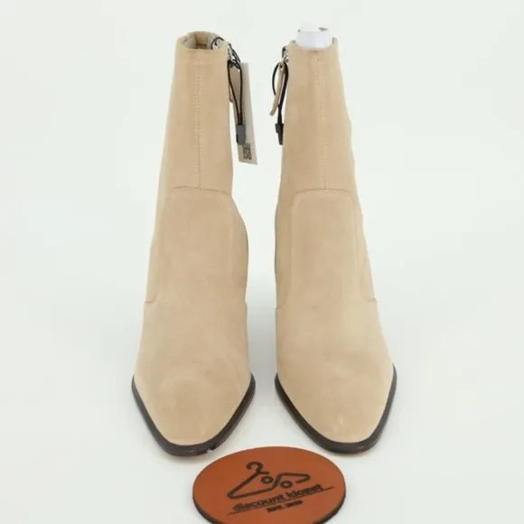 ZARA SUEDE HEELED ANKLE BOOTS