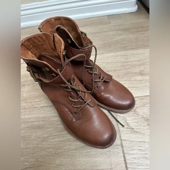 ZODIAC  BOOTS Leather Military Biker Gothic Shoes GEMMA   $120