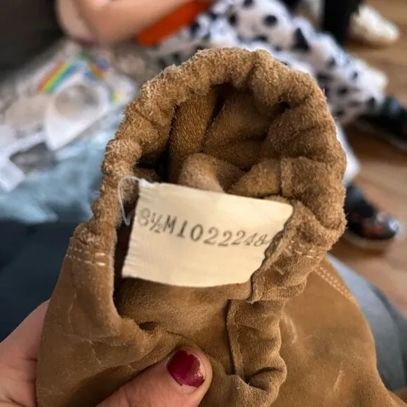Zodiac calf length suede tan color heeled boots size 8.5