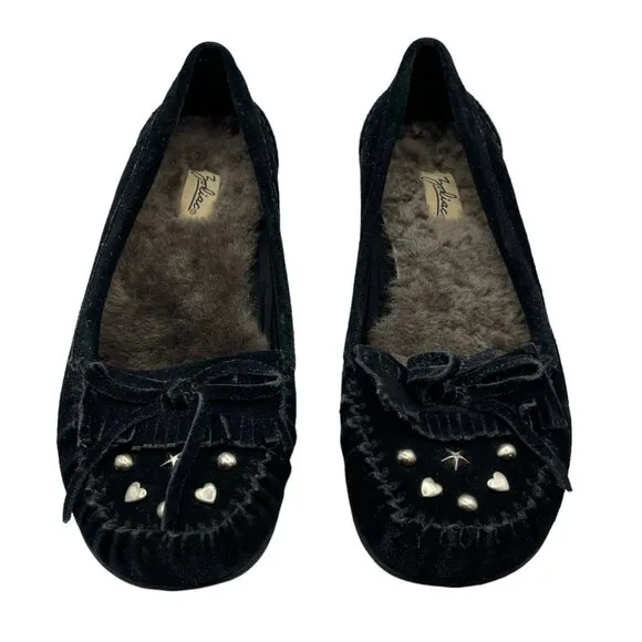 Zodiac Sheridan Suede Lined Moccasins in Black Size 6.5