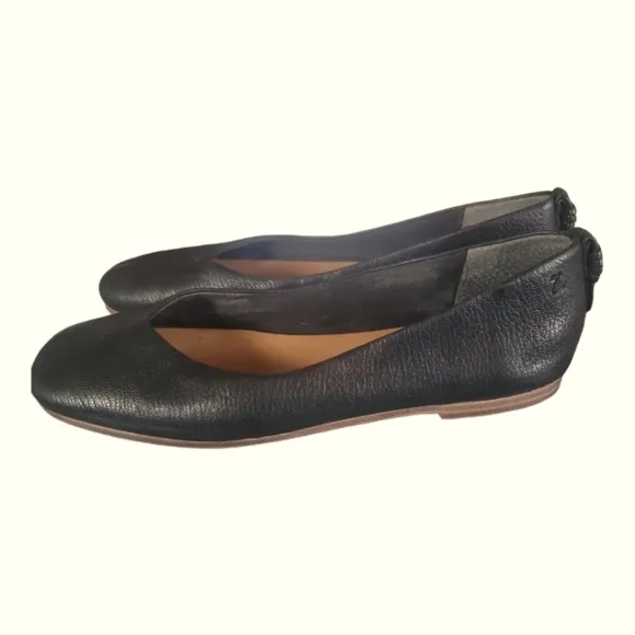 Zodiac Women's Leather Cushioned Footbed Slip-on Ballet Flats Sz 9