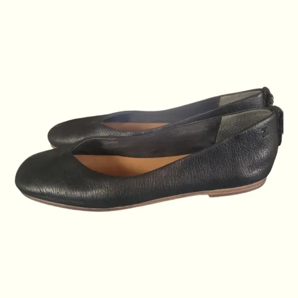 Zodiac Women's Leather Cushioned Footbed Slip-on Ballet Flats Sz 9